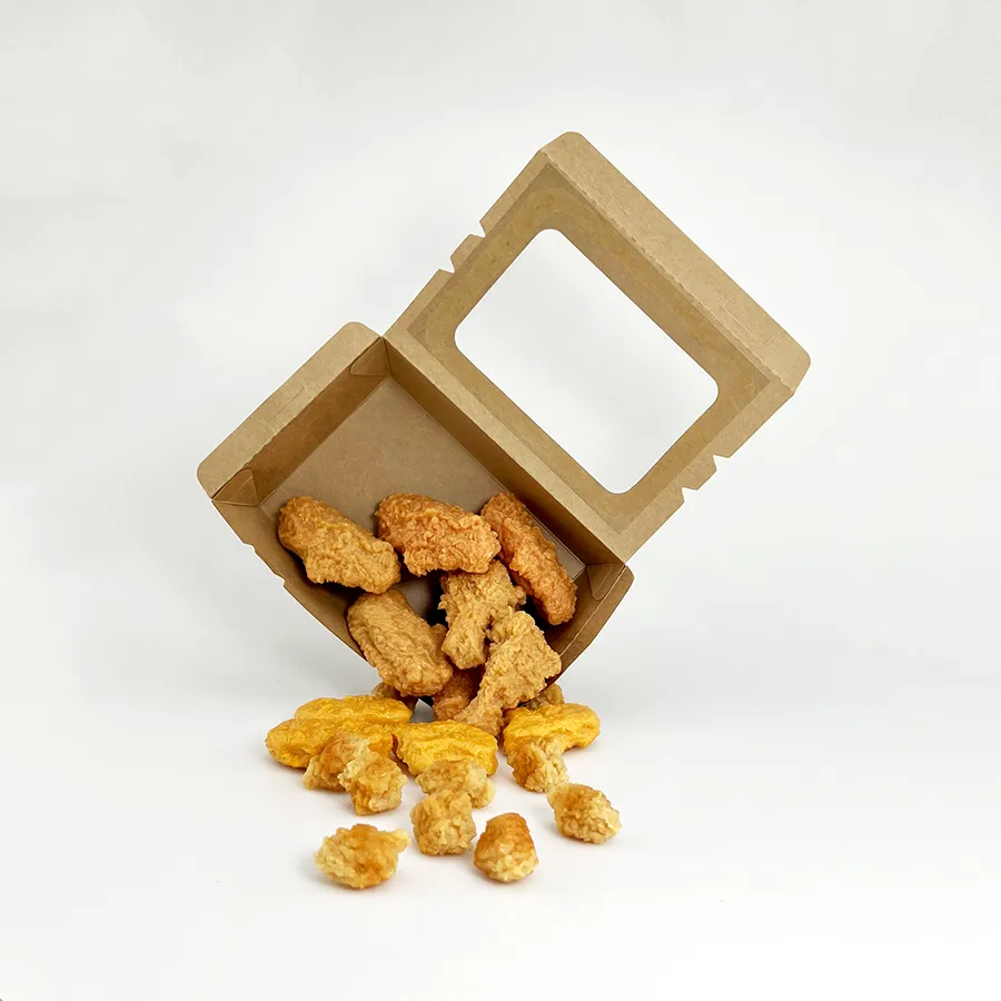 Wholesale Eco Friendly Fried Chicken Sushi Fast Lunch Paper Box Chip Box Packing Box for Food with Window Fast Food Container