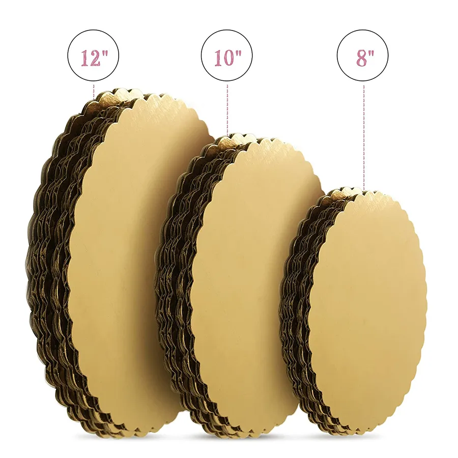 Customize Cake Board Gold Silver White Corrugated Cake Board Cake Paper Board Plate