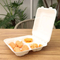 10*10*8.5 Natural or White Disposable Biodegradable Bagasse Paper Hamburger Box Food Packaging