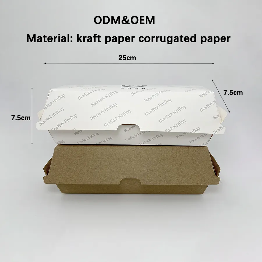 Factory Price Biodegradable Hamburger Boxes Snack Box Chips Custom Print Food Packing Box