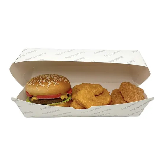 Factory Price Biodegradable Hamburger Boxes Snack Box Chips Custom Print Food Packing Box