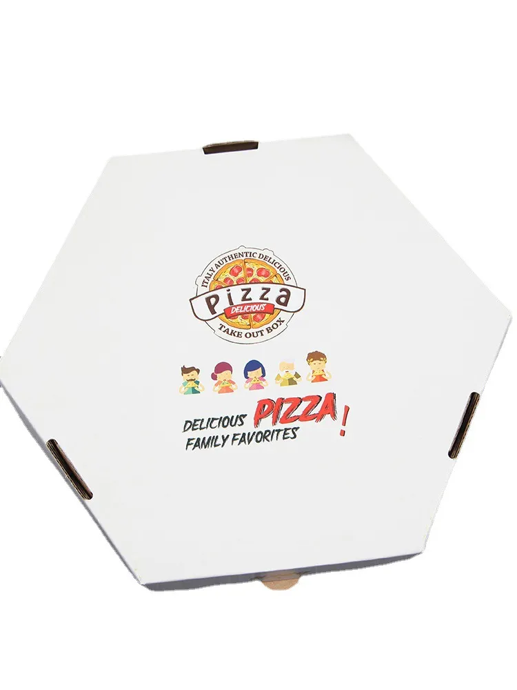 White Custom Pizza Takeaway Box 33X33 40X40 Custom Size Design Pizza Box