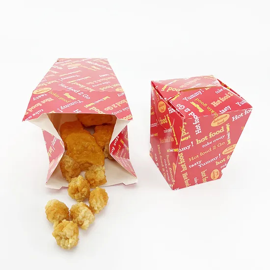 Fried Chicken Boxes Box Custom Fast Food Takeaway Fried Chicken Packaging Boxes Paper Lunch Boxes