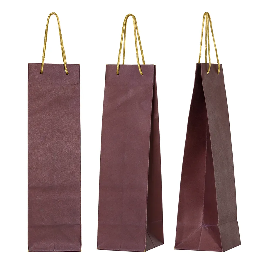 Customized Brown Recyclable Kraft Paper Bag Logo Printing Long Custom Size Packaging Paper Bag