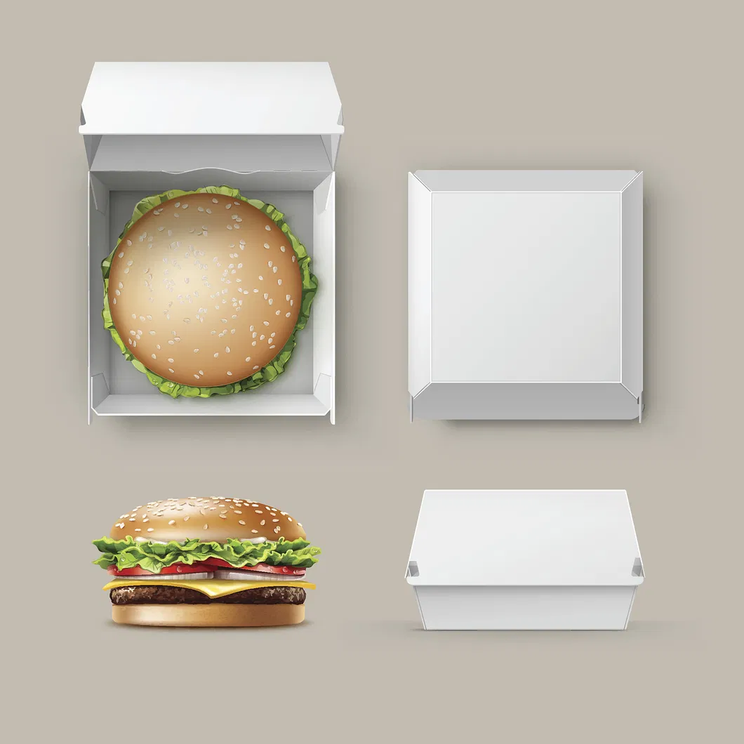 Custom Logo Printed Kfc Chicken Box Biodegradable Burger Boxes with Logo Burger Caeroon Boxuse for Food