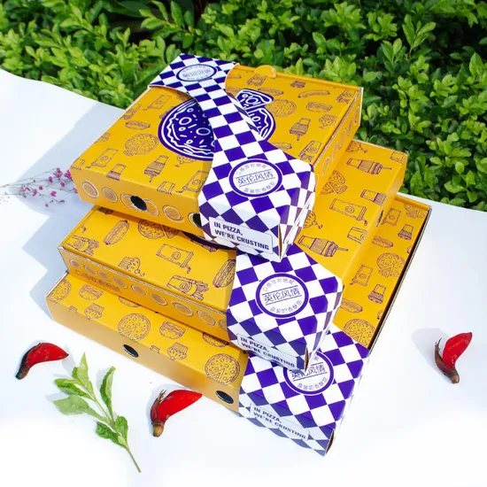 Personality Take Away Pizza Box Custom Logo Printed Biodegradable Pizza Box