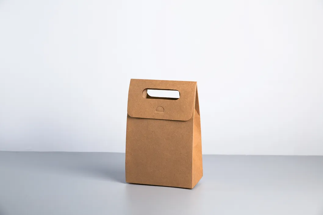High Quality Take Away Paper Bag Kraft Paper Bag Bread Packaging Paper Bag