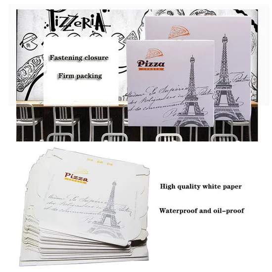 Wholesale Food Grade Custom Folding Insulated Pizza Box Paper Carton Box Takeaway Pizza Box