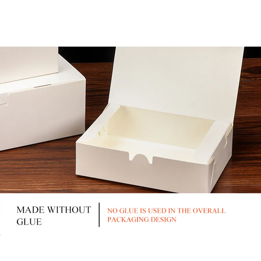 Custom Side Disposable Food Container Waterproof Bento Salad Box Kraft Paper Box for Food