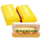 Custom Logo Corrugated Paper Food Grade Fast Food Hot Dog Box Long Clamshell Burger Box Paper Food Container Sandwich Packaging