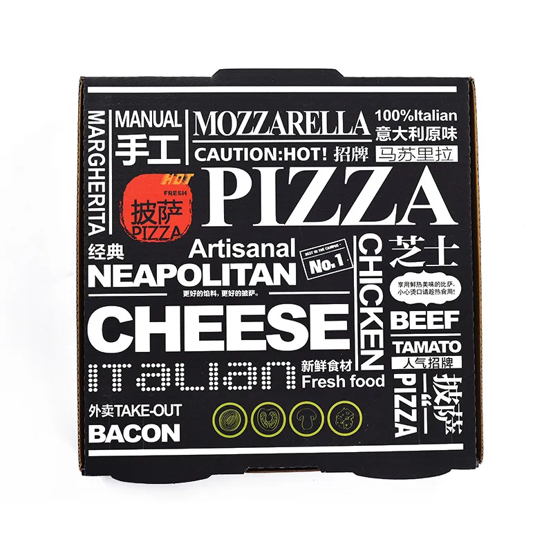 Custom Pizza Takeaway Box 33X33 Brown Kraft Flute Food Packing Pizza Food Packaging Box