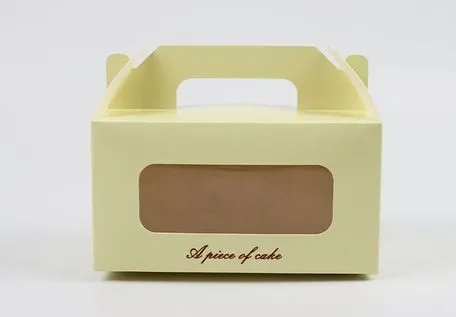 Prevent Leakage Simple Customized Rectangular Cake Packaging Box for Corporate Event