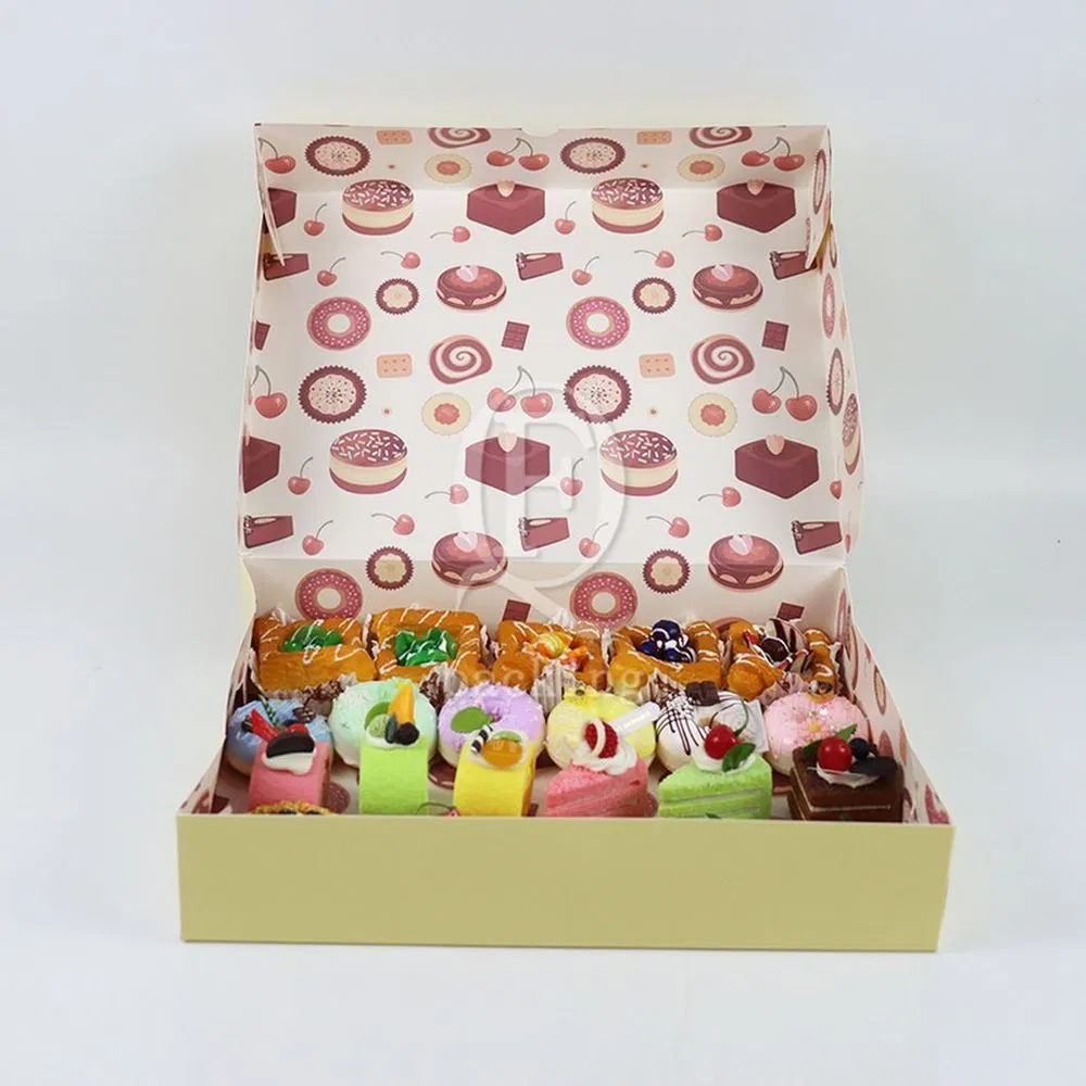 Moisture-Proof High-Quality Printing Customized White Small Cake Boxes Packaging for Birthday Delivery