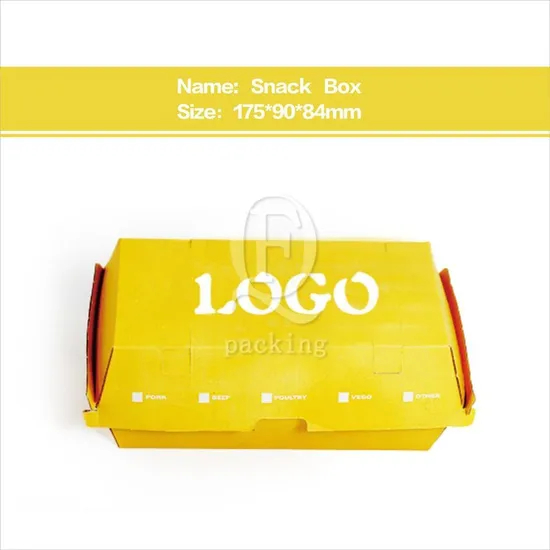 Recycle Disposable Biodegradable Burger Packaging Box for Fast Food
