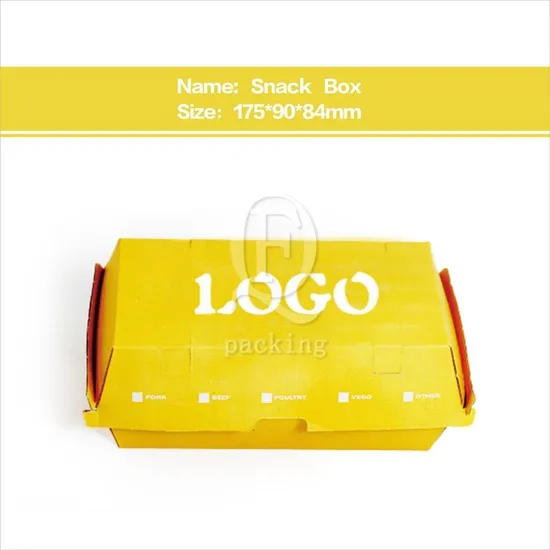 Recycle Disposable Biodegradable Burger Packaging Box for Fast Food