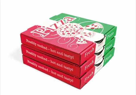 No Squeezing Compact Structure Customized Corrugated Pizza Box for School Dinner