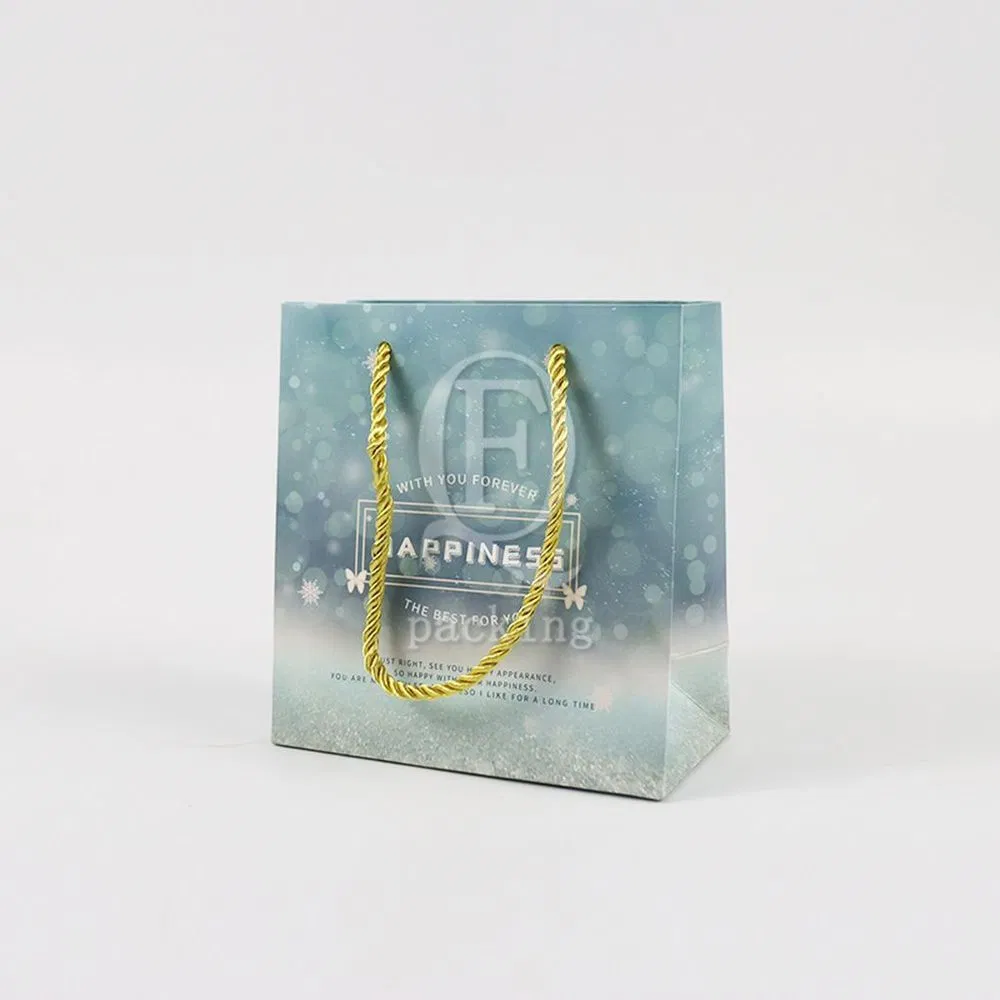 Tear-Resistant Natural Raw Materials Customized Paper Shopping Bag for Gift Packaging