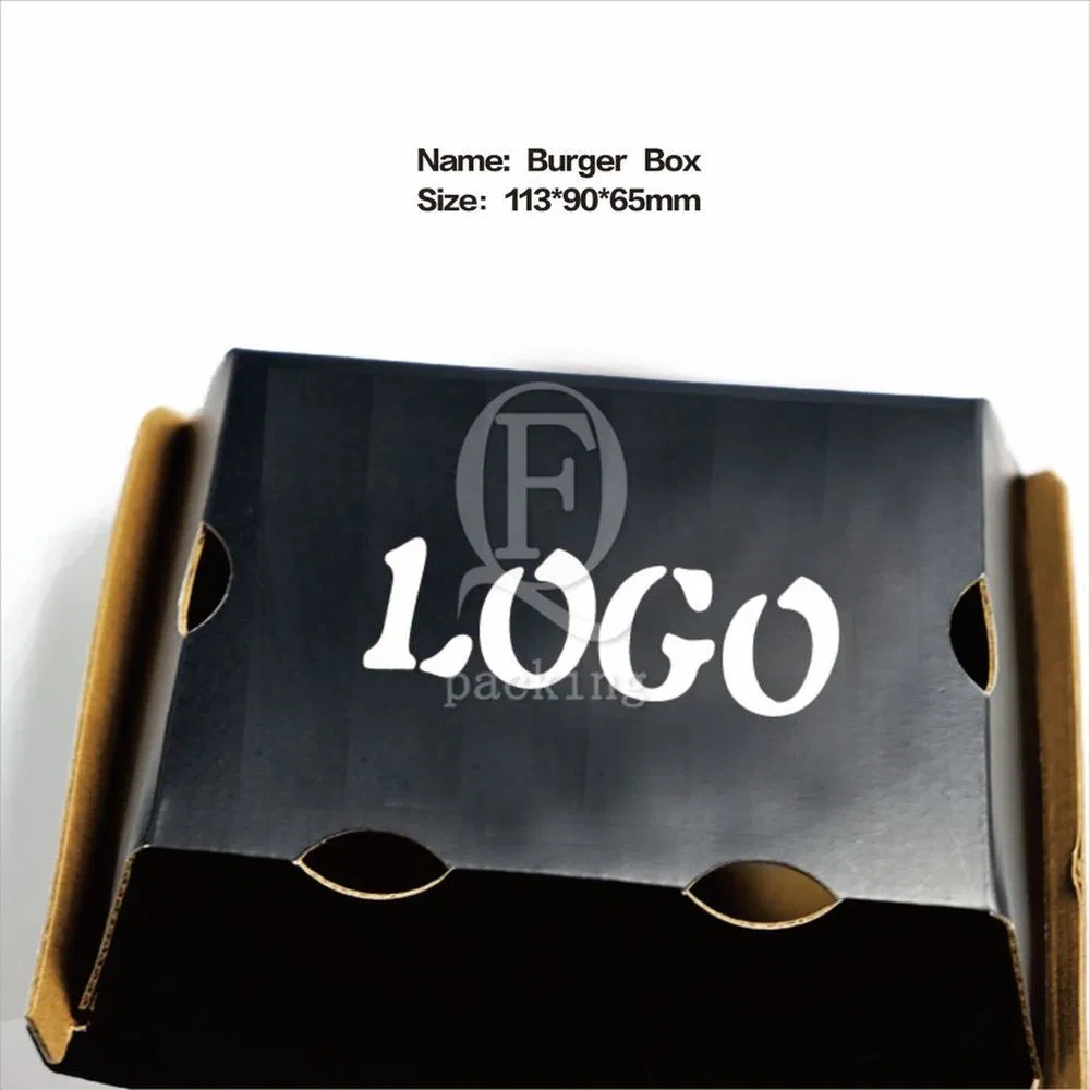 Environmentally Friendly Leak-Proof Customized Burger Kraft Paper Box for Birthday Parties