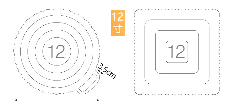 White Silver Golden Scalloped Foil Round Cake Board Tray Cake Decorating Supplies White Sturdy Cake Board