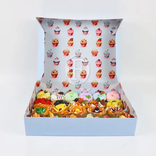 Environmentally Friendly and Recyclable Food Cake Paper Packaging Box for Dessert