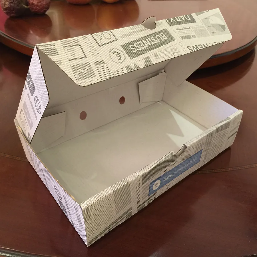 Factory Wholesale Disposable Custom Printing Logo Fish and Chips Takeaway Food Grade Materials Disposable Fish and Chips Storage Packaging Paper Box