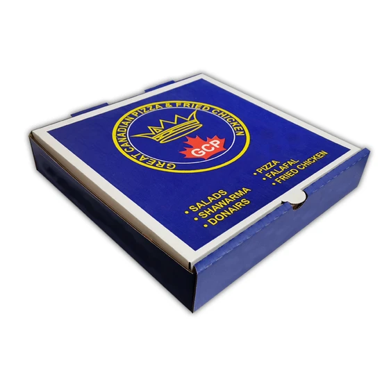 Custom Pizza Cardboard Corrugated Carton Reusable Pizza Box Wholesale with Logo Printed