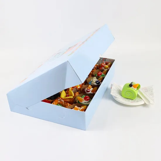 China Wholesale White Cardboard Paper Packaging Desserts Cake Box with Window Cake Packaging Box