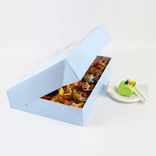 China Wholesale White Cardboard Paper Packaging Desserts Cake Box with Window Cake Packaging Box