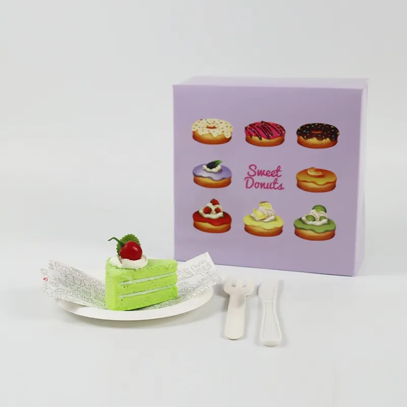 Custom Paper Cardboard Sweet Bakery Cake Packaging Box for Donuts Cookies Donut Packaging Box
