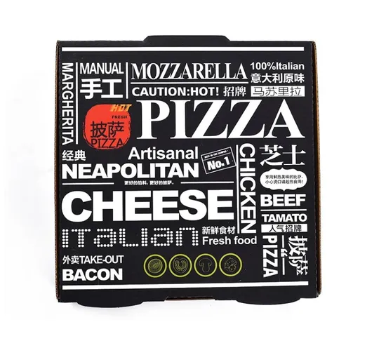 Factory Wholesale Custom Inch Biodegradable Carton Eco-Friendly Delivery Packaging Corrugated Paper Pizza Box