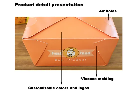 Wholesale Customized Logo Food Grade Takeaway Sushi Fried Chicken Chips Burger Container Eco-Friendly Disposable Cardboard Kraft Paper Food Box
