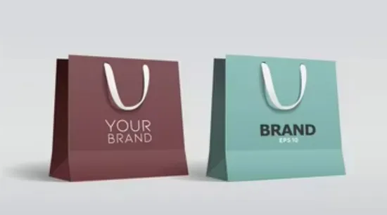 High Quality Recycled Eco-Friendly Restaurant Food Delivery Package Paper Bags for Cosmetics