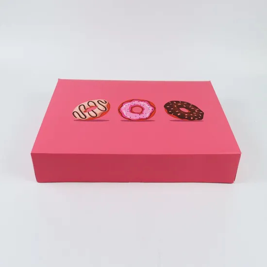 Wholesale Custom Luxury Takeaway Food Grade Degradable Disposable Sweet Pastry Dessert Cookies Donut Packaging Box