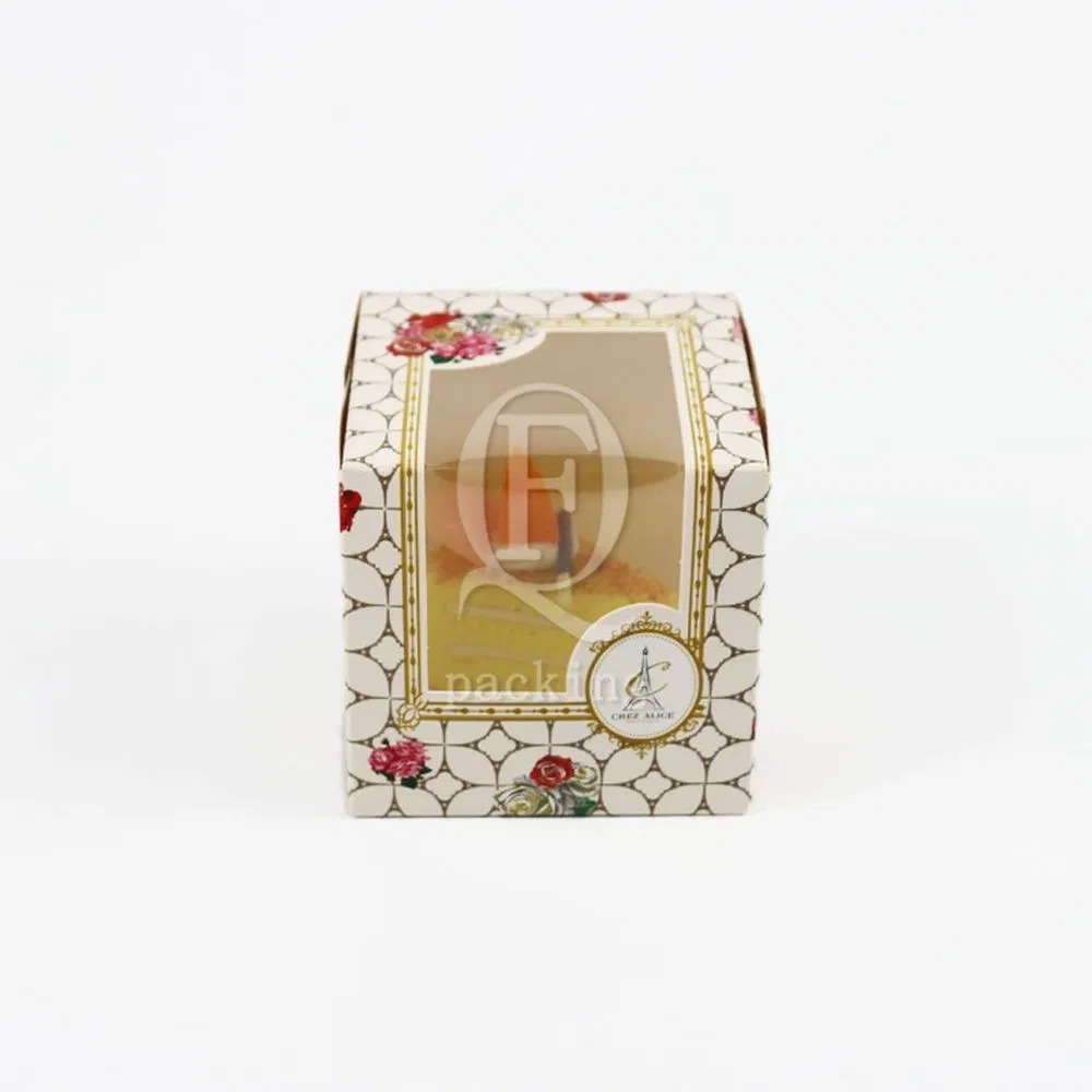 Factory Cheap Wholesale Customized Transparent Window Printed Logo Size Food Grade Doughnut Disposable Bakery Packaging Macaron Paper Cake Cardboard Box