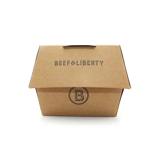 Custom Printing Logo French Fries Hamburger Box