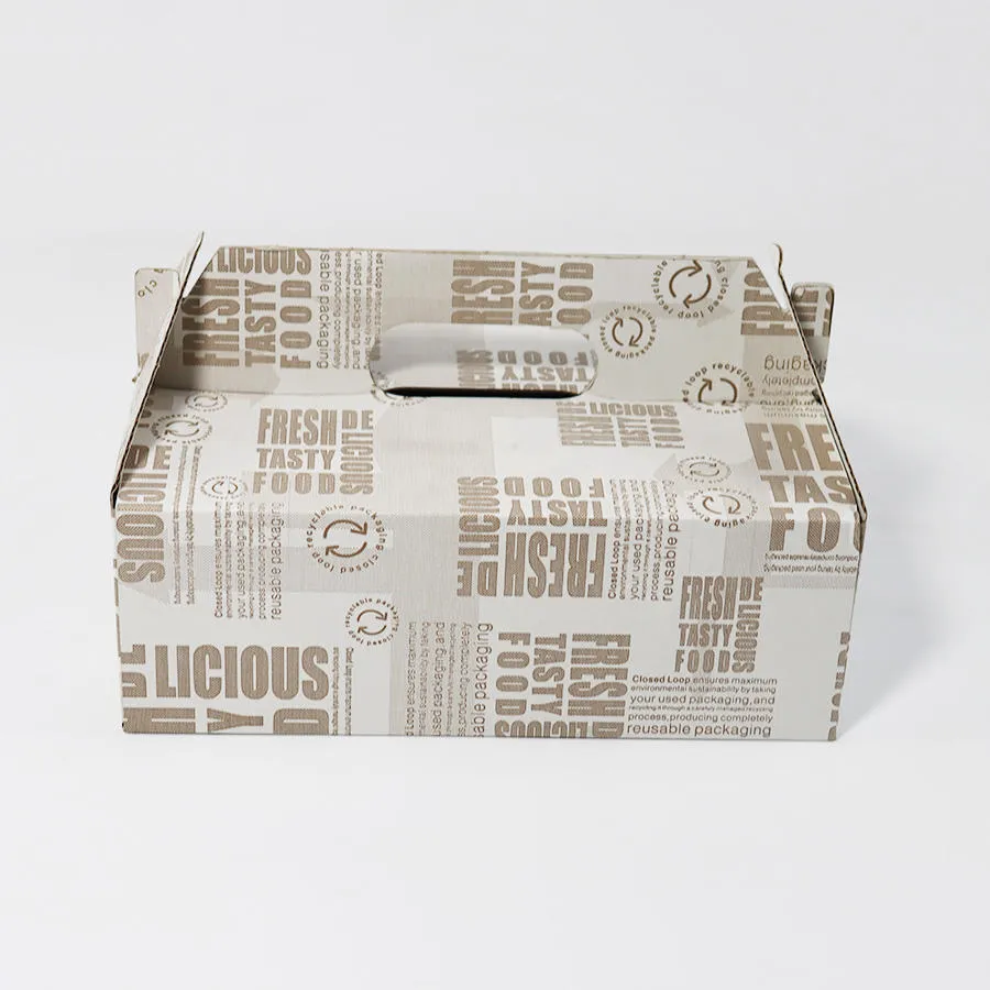 Wholesale Portable Food Grade Custom Logo Eco-Friendly High Quality Bakery Cake Snack Lunch Packing Lunch Pastries Donuts Cardboard Paper Food Boxes with Handle