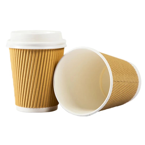 Wholesale Food Grade Eco-Friendly Disposable Custom Juice Storage Packaging Milk Tea Juice Clear Plastic Cold Hot Drink Single Double Wall Corrugated Paper Cup