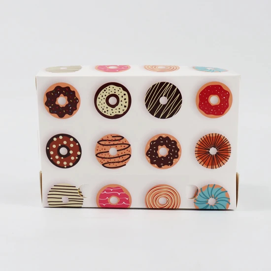 Wholesale Customized Logo Food Grade Cake Cookies Chocolate Desert Donut Cupcake Biscuit Macaron Bakery Pies Sweet Food Candy Cardboard Paper Packaging Box