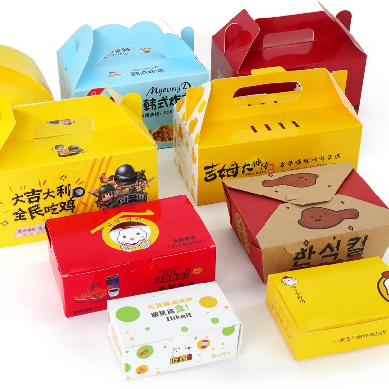 Factory Wholesale Customized Print Food Grade Disposable Paper Cone Shape Fried Chips Chicken Stick Snacks Takeaway Fast Food Packaging Burger Paper Bag