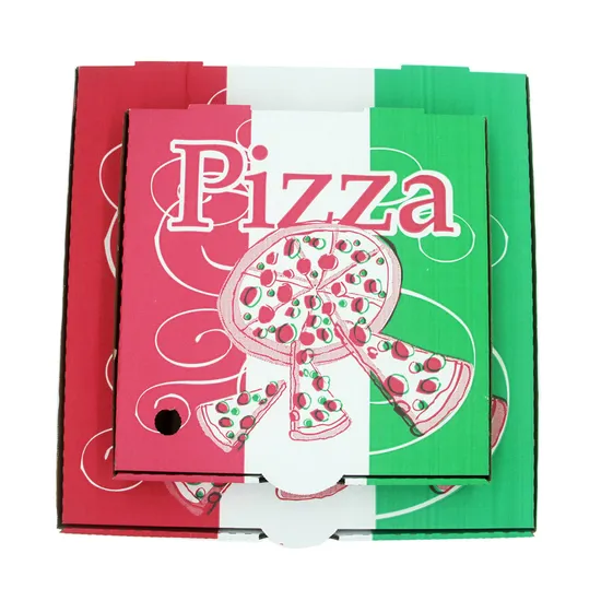 Food Grade Disposable Takeaway Fast Food Biodegradable Corrugated Eco-Friendlycustomized Printing Logo Hexagon Kraft Paper Pizza Box