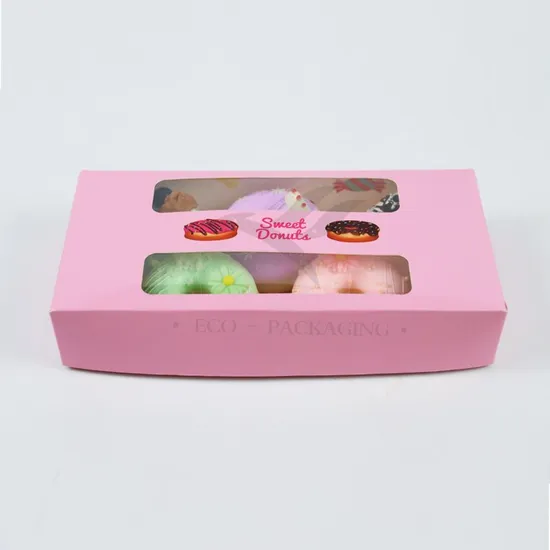 Custom Printed Food Safe Cake Bread Puff Takeaway Pastries Packing Box