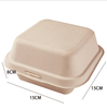 Factory Wholesale Custom Printing Biodegradable Food Grade Disposable Takeaway Lunch Fries Hamburger Packaging Packing Bagasse Burger Box