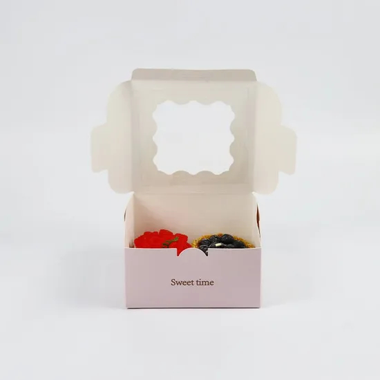 Kraft Paper Food Grade Cake Box Pastry Box with Clear Window
