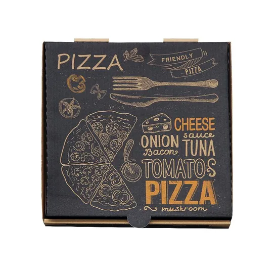 Custom Logo Portable Thick Recycled Corrugated Delivery Baking Pizza Box