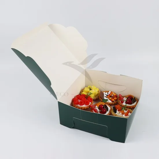 Factory Wholesale Affordable Personalized Luxury Customized Printed Logo Size Food Grade Disposable Packaging Macaron Cake Doughnut Sweet Cardboard Box