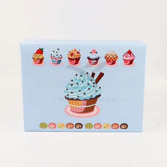 Factory Wholesale Cheap Personalized Luxury Customized Printed Logo Size Food Grade Disposable Packaging Macaron Cake Doughnut Sweet Cardboard Box