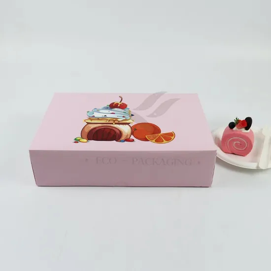 Factory Wholesale Cheap Personalized Luxury Customized Printed Logo Size Food Grade Disposable Packaging Macaron Cake Doughnut Sweet Cardboard Box