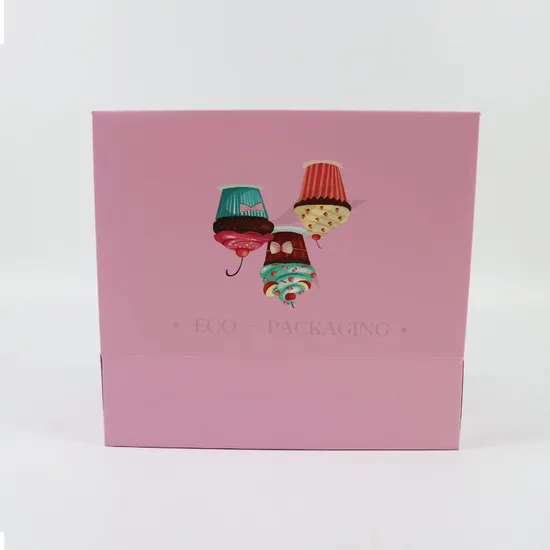 Factory Wholesale Cheap Personalized Luxury Customized Printed Logo Size Food Grade Disposable Packaging Macaron Cake Doughnut Sweet Cardboard Box
