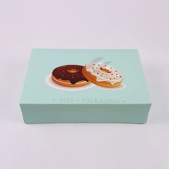 Factory Wholesale Recycled Personalized Luxury Customized Printed Logo Size Food Grade Disposable Packing Macaron Birthday Cupcake Doughnut Sweet Cardboard Box