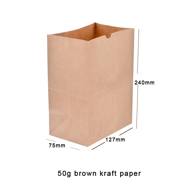 Custom Logo Recyclable Eco-Friendly Paper Food Handle Bags Take Away Paper Bags